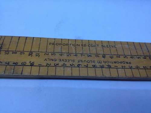 Vintage McCabe Faultless System of Cutting Dressmaking / Tailoring Wooden Ruler