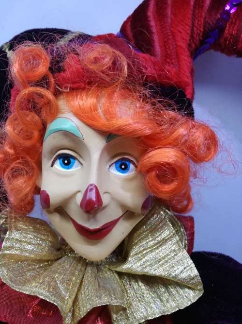Vintage Mardi Gras Jester Doll