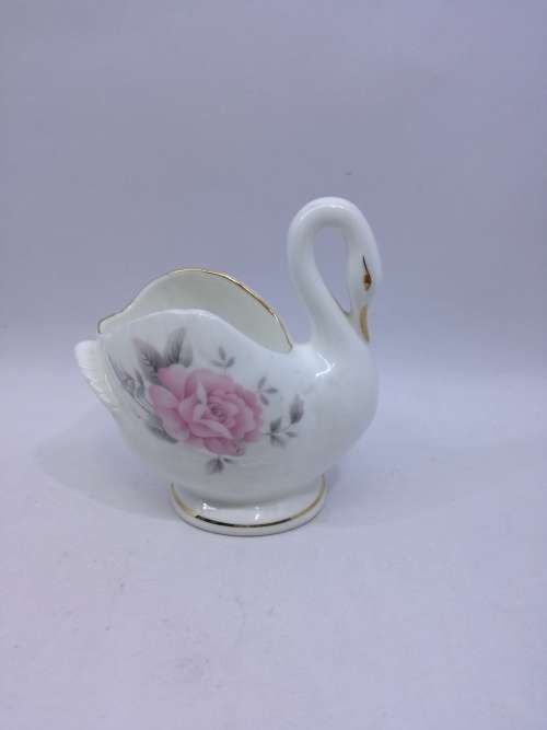 Vintage genuine bone china swan