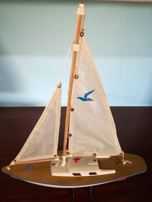 SEIFERT SEGELBOOT GUNTHER MOVE SAILING BOAT POND YACHT GERMAN MADE WOODEN DECK