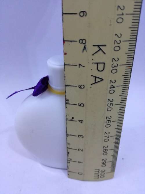 Vintage  Devon Violets Perfume Bottle White Milk Glass Made in England