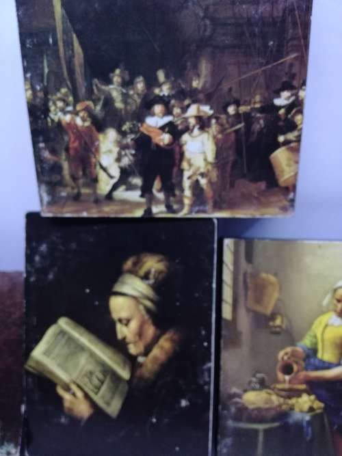 Set of six - small blocked prints