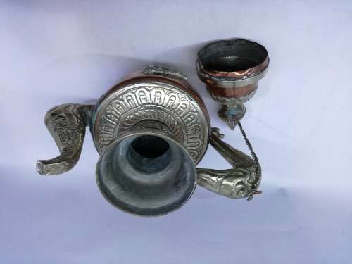 ORNATE Copper/Brass DRAGON TEAPOT Persian Repousse DALLAH coffee/Tea Pot