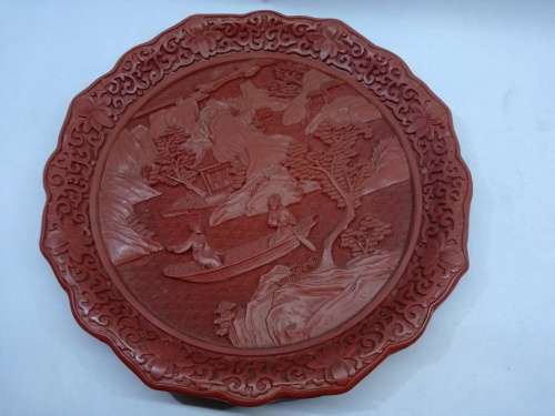 Cinnabar look plate
