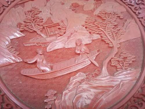 Cinnabar look plate