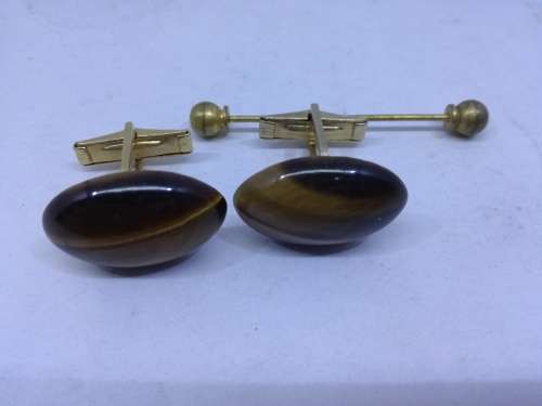 Vintage Tigers eye cufflinks