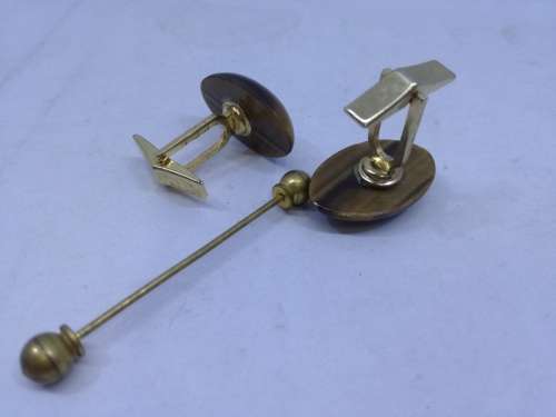 Vintage Tigers eye cufflinks