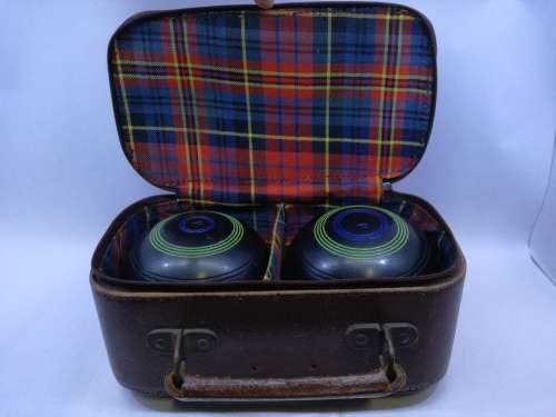 Bowling balls in carry case