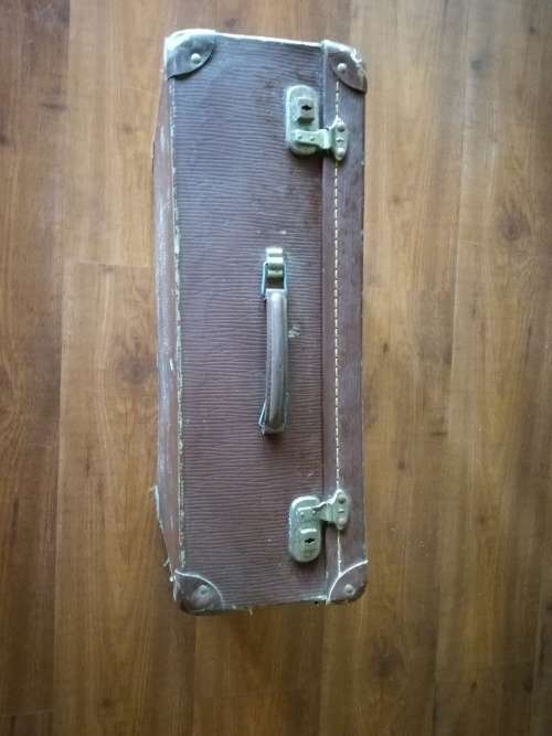 Old brown Cardboard suitcase