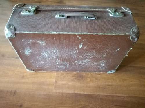 Old brown Cardboard suitcase