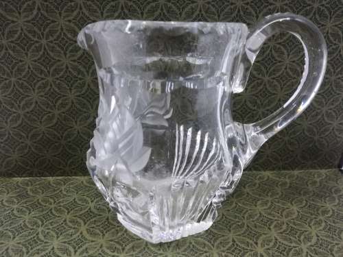 VINTAGE Cut glass milk jug