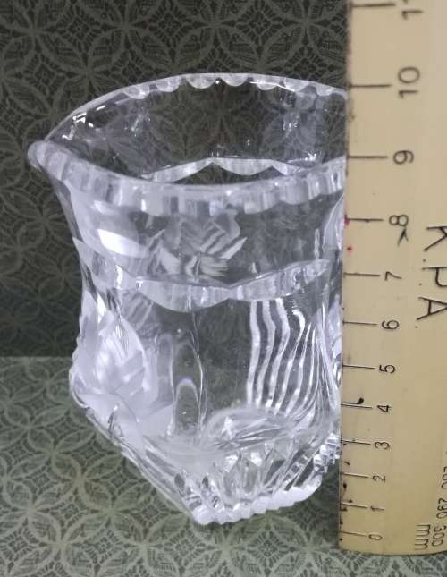 VINTAGE Cut glass milk jug