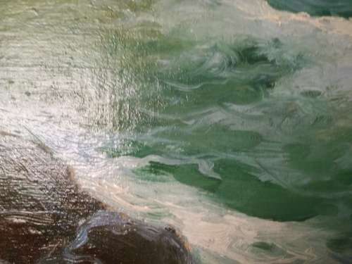 Seascape by Italian artist M Rinaldi painting size 65x50cm