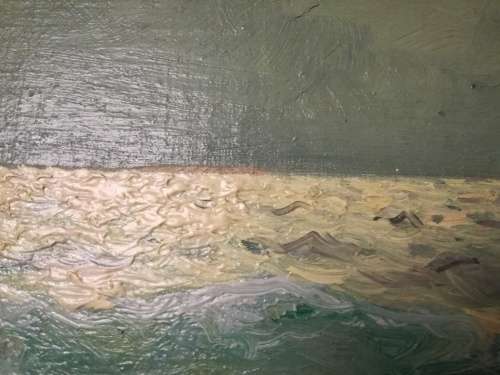 Seascape by Italian artist M Rinaldi painting size 65x50cm