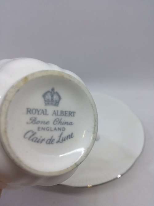 ROYAL ALBERT AFTER DINNER CUP AND SAUCER `CLAIR DE LUNE `