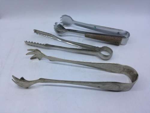 Vintage ice/sugar tongs set