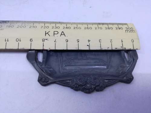 Vintage metal embossed ashtray - made in France