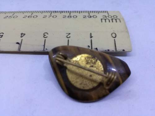 Pretty Tigers eye brooch