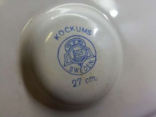 KOCKUMS SWEDEN 27CM LIDDED TRAY/DISH ENAMEL