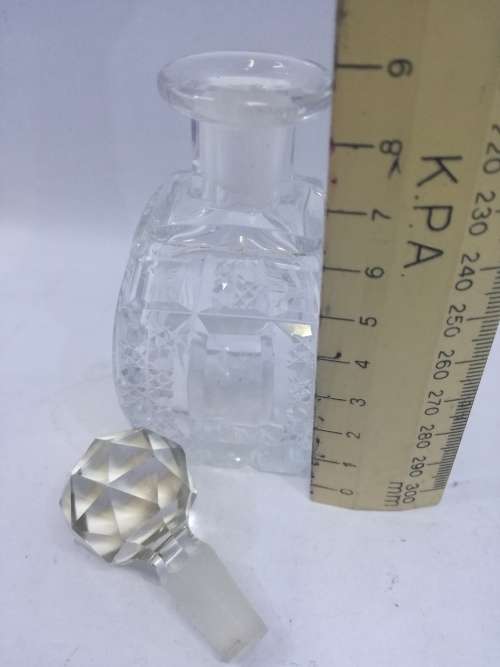 Cut glass perfume bottle