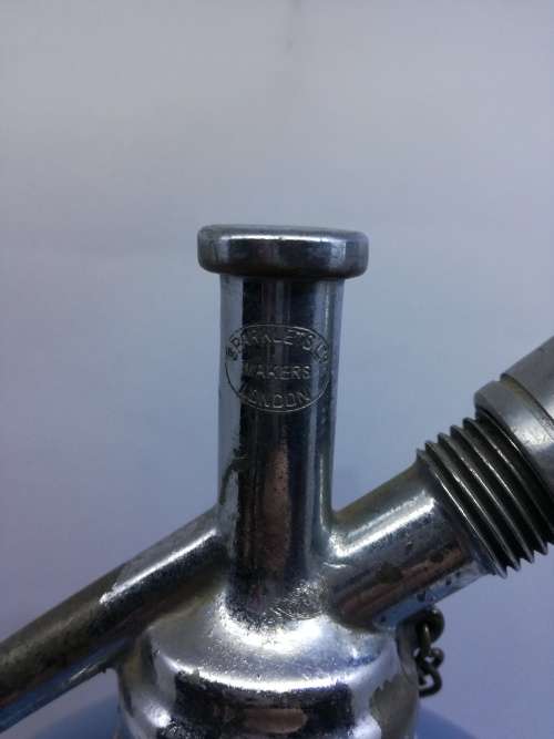 Round soda siphon - blue Made in England