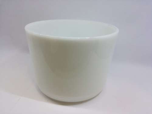 Milk glass mixing bowl