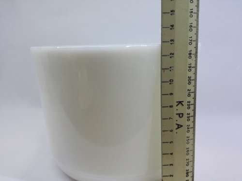 Milk glass mixing bowl