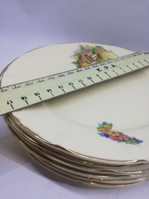 Royal Art side/cake plates x 6