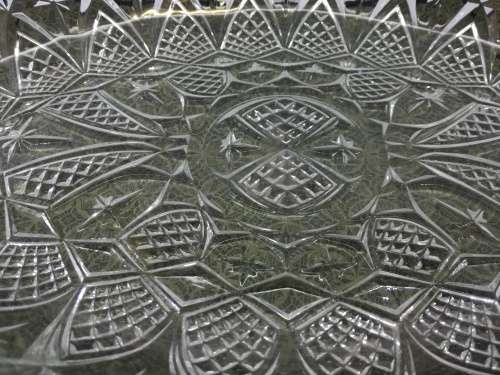 Pretty oval pressed glass bowl