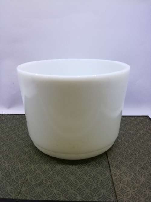 Milk glass mixing bowl