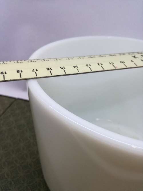 Milk glass mixing bowl