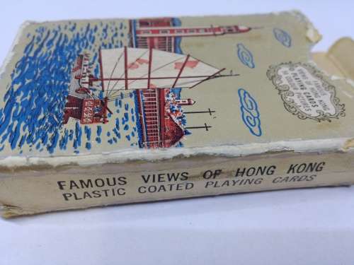 Vintage FAMOUS VIEWS OF HONG KONG playing cards