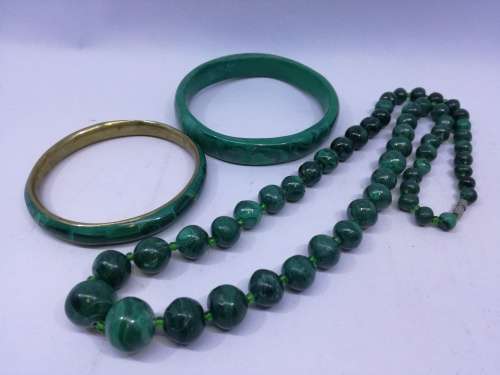 Malachite jewelry