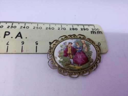 Romantic Porcelain brooch