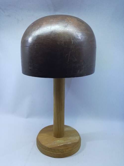 Vintage wooden hat makers stand
