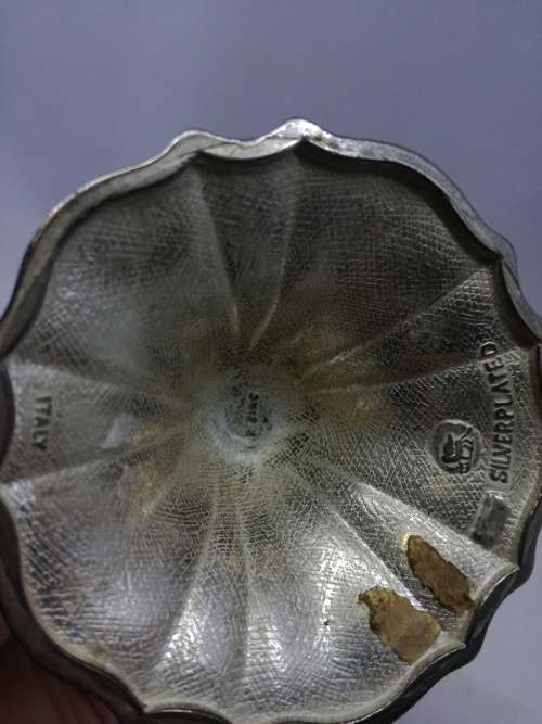 Vintage pair of bud vases - Silver Plated made in Italy