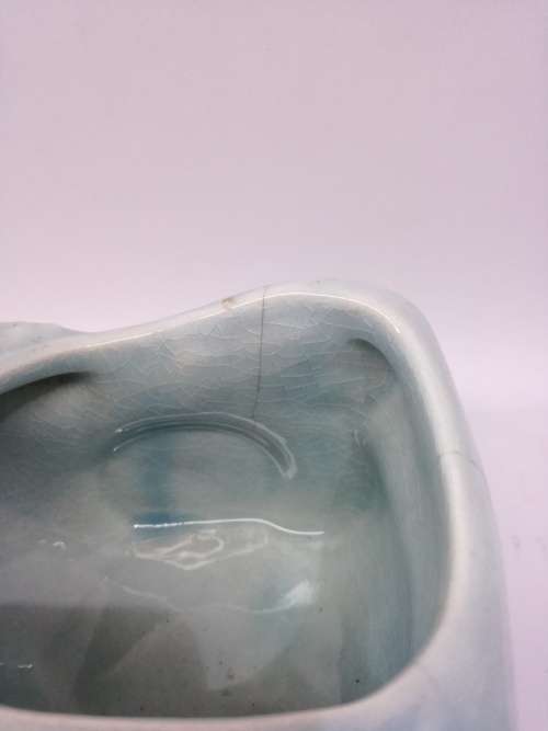 Vintage nursery blue sheep planter