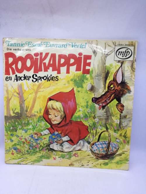 ROOIKAPPIE EN ANDER SPROKIES -- ESME EUVRARD -- VINTAGE AFRIKAANS KIDDIES VINYL LP RECORD