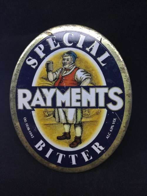 Vintage Brass Pump Clip (Draft Beer) Metal Badge Sign