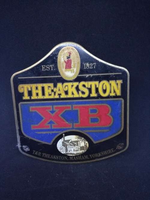 Vintage Brass Theakston beer Tap Sign Knob Handle Topper
