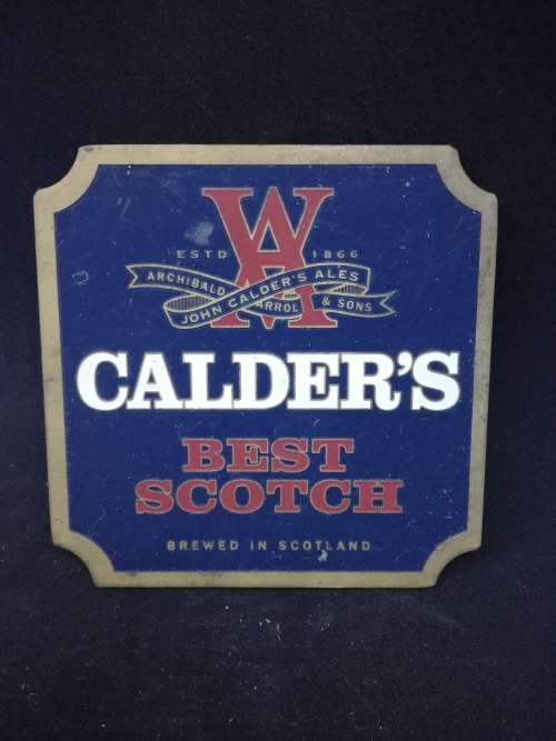Vintage Calder Best Scotch ale metal sign