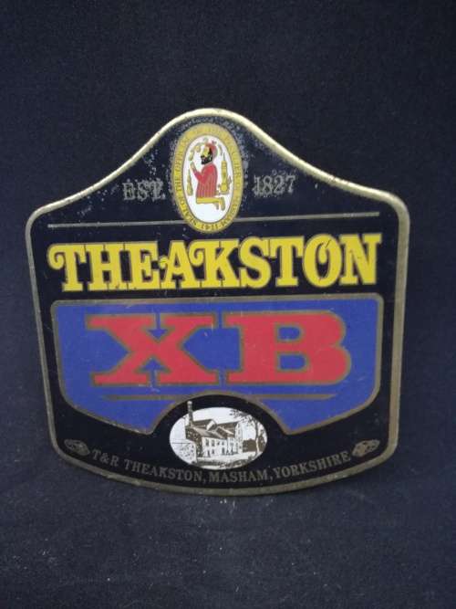 Vintage Brass Theakston beer Tap Sign Knob Handle Topper