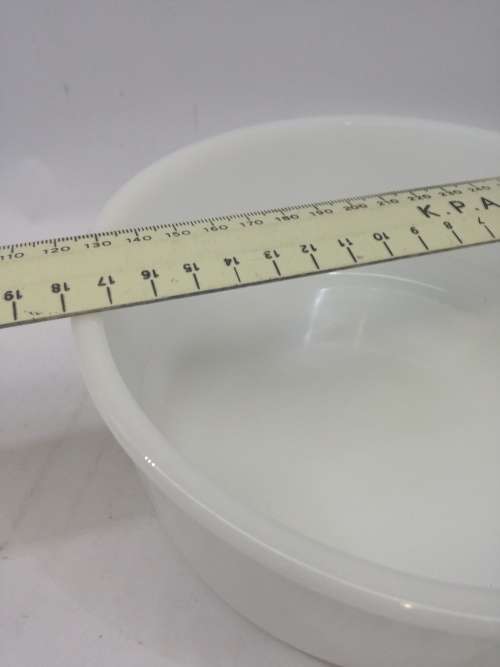 Stunning vintage milk glass mixing bowl