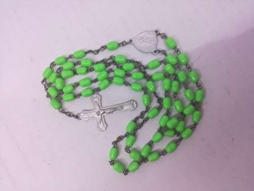 Vintage green rosary