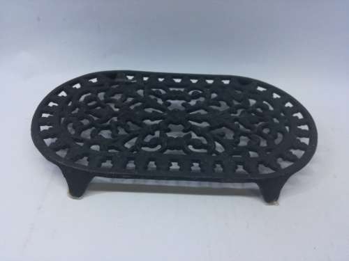 Cast iron oval trivet