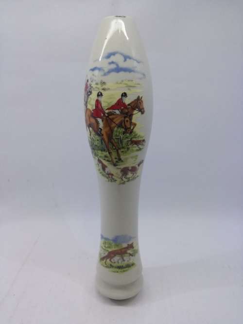 Hunting scene Draft Beer pull/handle - Ceramic