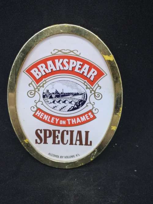 Brakspear bitter draft beer sign