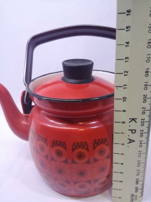 Small 3 cup enamel kettle