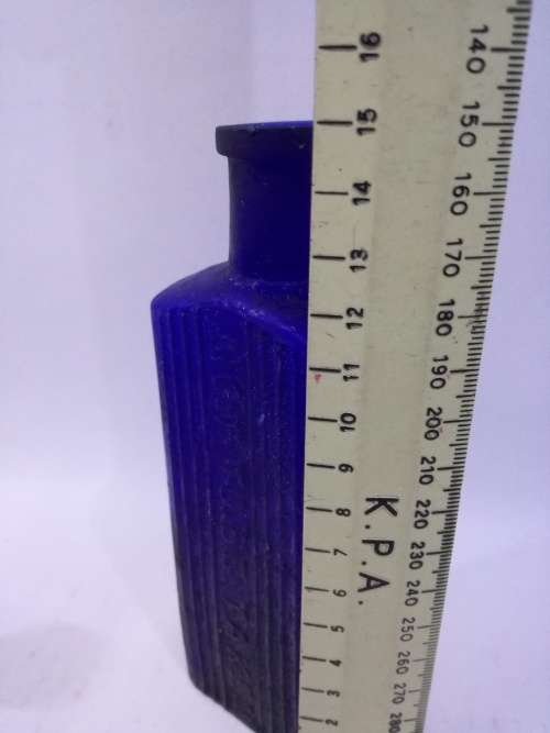 Beautiful antique cobalt blue poison bottle