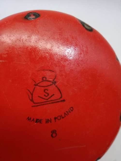 Vintage Red Polish  enamel mug